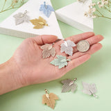 14pcs Grape Leaf Filigree Pendant for Jewelry Making