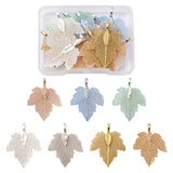 14pcs Grape Leaf Filigree Pendant for Jewelry Making