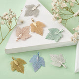 14pcs Grape Leaf Filigree Pendant for Jewelry Making