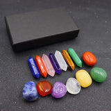 14pcs Irregular Stone Hexagonal Crystal Chakras Reiki Healing Home Gift Box