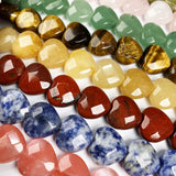 14pcs Heart Shape Natural Agates Beads 15x15x7mm DIY Necklaces Bracelets