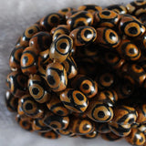 14x10 MM Natural Brown Tibetan Mystical Eyes Agates Beads Loose Stone Beads