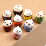 Fortune Cat Ceramic Beads DIY Jewelry Making