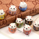 Fortune Cat Ceramic Beads DIY Jewelry Making