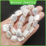Natural Fresh Water Square Baroque Pearl Beads for Jewelry Making