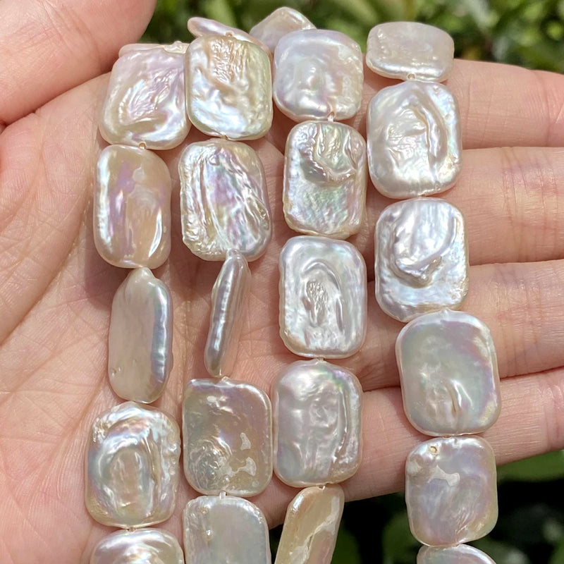 14x18mm Freshwater Baroque Square Pearl Beads for Jewelry Making