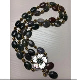 14x19mm Natural Multicolor Freshwater Pearl Yellow Flower Necklace