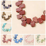Natural Tianhe Stone Spacer Loose Beads Flat Irregular Shape DIY Jewelry 28Pcs