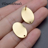 Matte Oval Coin Shape Earrings Hooks Nickel Jewelry 20pcs/lot