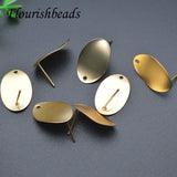Matte Oval Coin Shape Earrings Hooks Nickel Jewelry 20pcs/lot