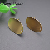 Matte Oval Coin Shape Earrings Hooks Nickel Jewelry 20pcs/lot