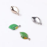10pcs Zinc Alloy Enamel Leaves Charms Pendant for Jewelry Making