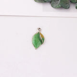 10pcs Zinc Alloy Enamel Leaves Charms Pendant for Jewelry Making