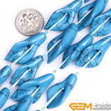 14x28mm Calla Lily Flower Stone Beads 13 Pcs Tiger Eye Opalite Rose Quartz