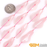 14x28mm Calla Lily Flower Stone Beads 13 Pcs Tiger Eye Opalite Rose Quartz