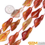 14x28mm Calla Lily Flower Stone Beads 13 Pcs Tiger Eye Opalite Rose Quartz