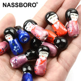 14x30mm Girl Ceramic Beads for Jewelry Making