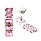 Lovely Pink Tourmaline Silver Earrings for Daily Wear