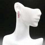 Lovely Pink Tourmaline Silver Earrings for Daily Wear