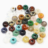 Natural Stone Mixed Big Hole Beads Jewelry Making 30Pcs