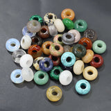 Natural Stone Mixed Big Hole Beads Jewelry Making 30Pcs