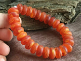 14x8mm Natural Mexican Amber Beeswax Beads Bracelet