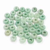 Green Aventurine Stone Round Big Hole Beads 30Pcs
