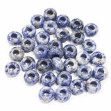 14x8mm Natural Sodalite Stone Round Big Hole Beads Jewelry Making