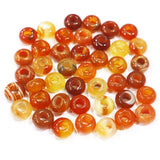 14x8mm Red Agate Round Big Hole Beads Jewelry Making 30Pcs