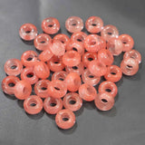 Watermelon Red Stone Round Big Hole Beads Jewelry Making Kit