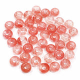 Watermelon Red Stone Round Big Hole Beads Jewelry Making Kit
