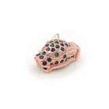 15mm Wolf Head Micro Pave CZ Beads for DIY Bracelets or Necklaces