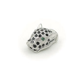 15mm Wolf Head Micro Pave CZ Beads for DIY Bracelets or Necklaces