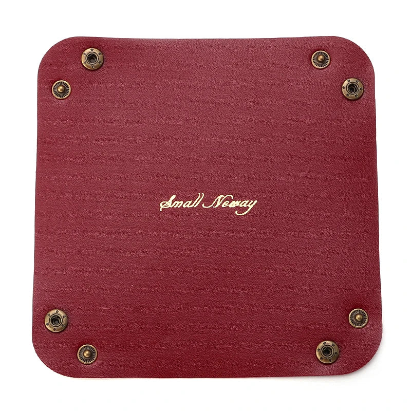 15*15CM PU Storage Box Leather Folding Desktop Storage Tray for Jewellery Cosmet