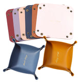 15*15CM PU Storage Box Leather Folding Desktop Storage Tray for Jewellery Cosmet