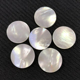 Mother Of Pearl Flat Round Beads Loose Stone Jewelry Making