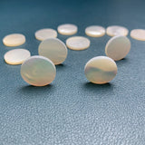 Mother Of Pearl Flat Round Beads Loose Stone Jewelry Making