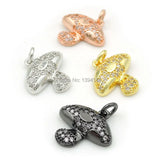 Micro Pave Clear CZ Mushroom Charm for DIY Bracelets Necklaces