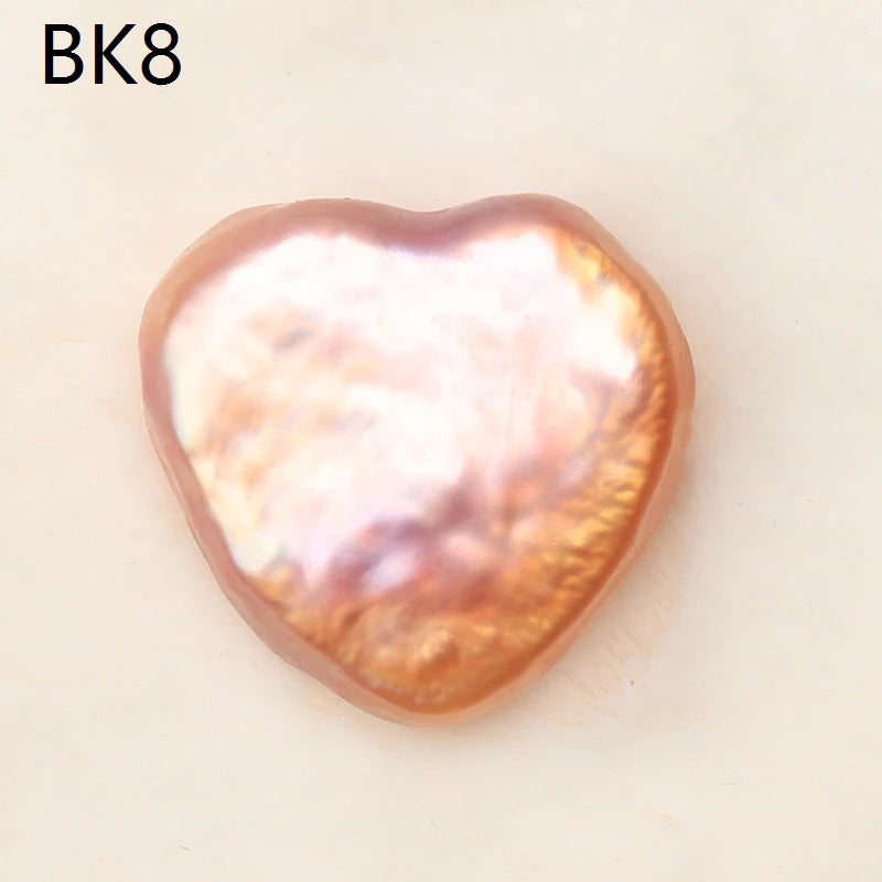 Natural Fresh Water Baroque Pearls 15-16mm Heart-shaped DIY Jewelry Pendant Ring