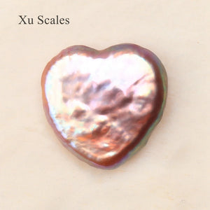 Natural Fresh Water Baroque Pearls 15-16mm Heart-shaped DIY Jewelry Pendant Ring