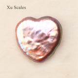 Natural Fresh Water Baroque Pearls 15-16mm Heart-shaped DIY Jewelry Pendant Ring