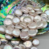 15-16mm Freshwater Button Baroque Pearl Coin Round Shape Bead