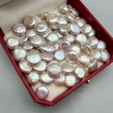 15-16mm Freshwater Button Baroque Pearl Coin Round Shape Bead
