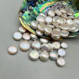 15-16mm Freshwater Button Baroque Pearl Coin Round Shape Bead