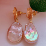 Baroque Pearl Earrings 18KGP Holiday Classic Jewelry Party Accessory
