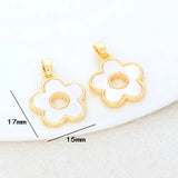 14K Brass Shell Flower Charms Pendants Jewelry Making