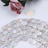 Natural Freshwater Pearl Square Loose Pearls Strand For Jewelry