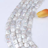 Natural Freshwater Pearl Square Loose Pearls Strand For Jewelry