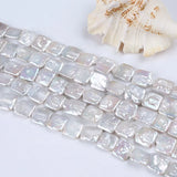 Natural Freshwater Pearl Square Loose Pearls Strand For Jewelry