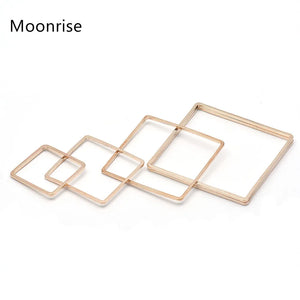 Square Brass Open Bezel Pendants for Resin Crafts DIY Jewelry Making 20Pcs